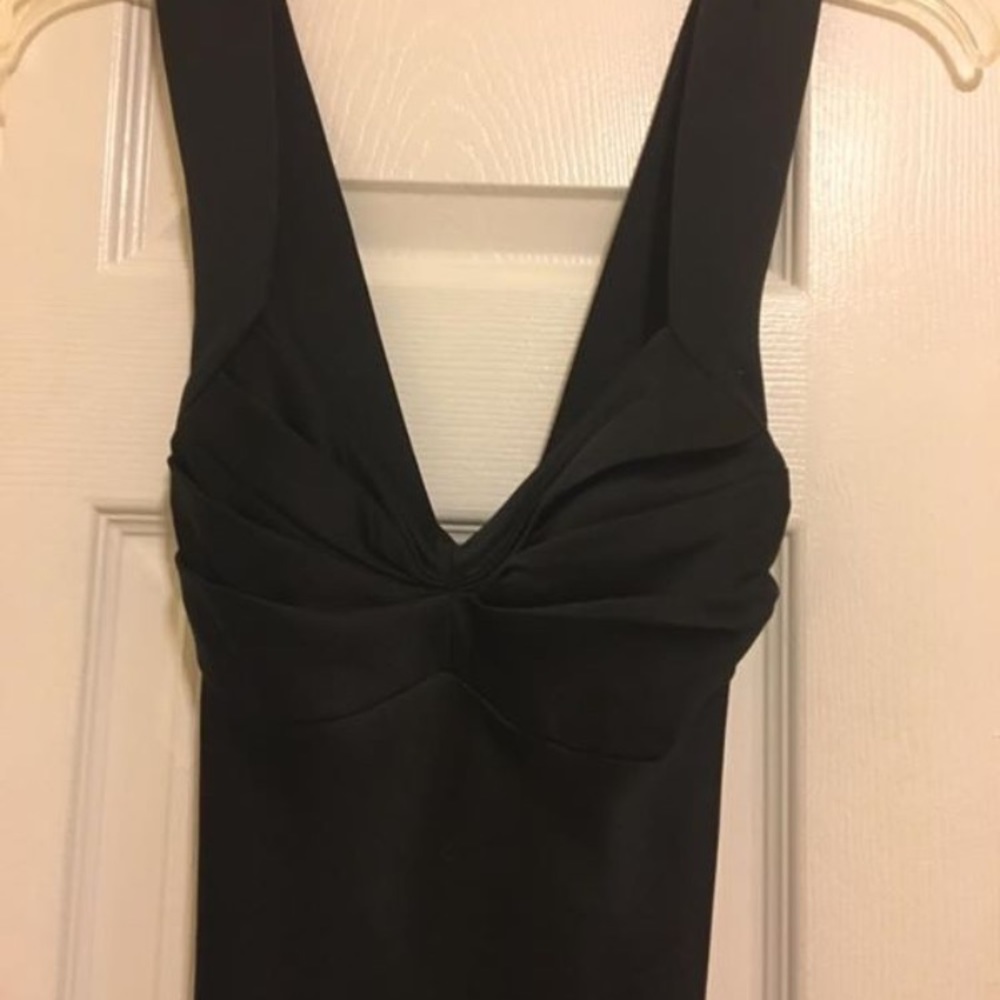 Black Calvin Klein cocktail dress